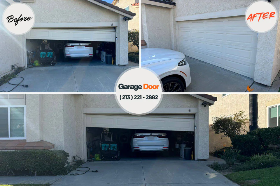Before and after: garage door repair Bound Brook, NJ